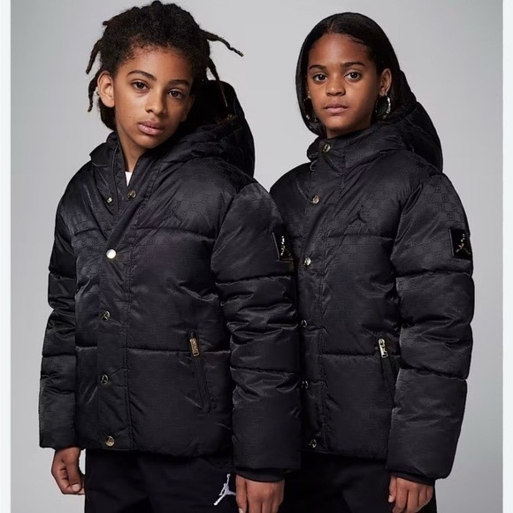 Jordan Unisex Puffer Jacket Black Winter Size M (10-12) NWT